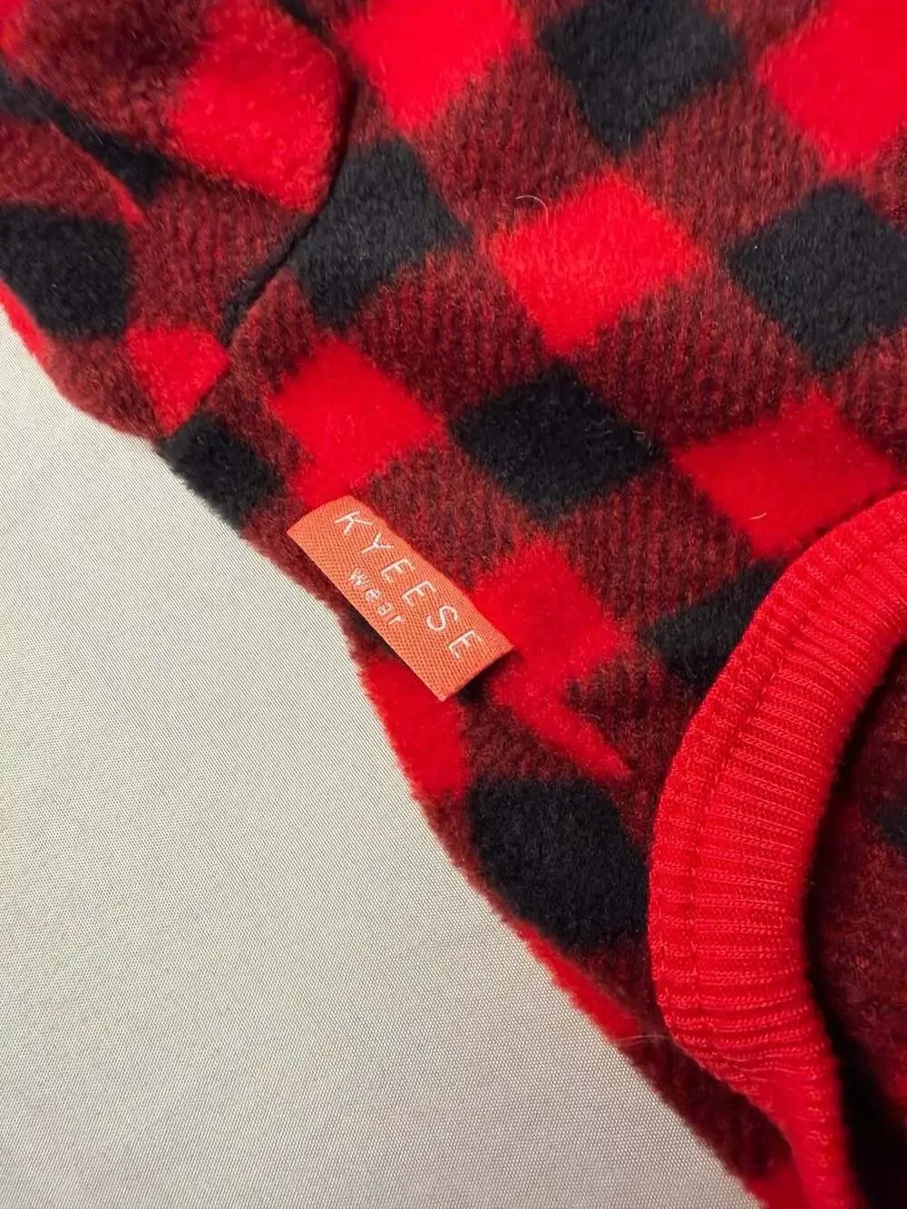 Kyeese Wear Buffalo Plaid Dog Pajamas, Medium